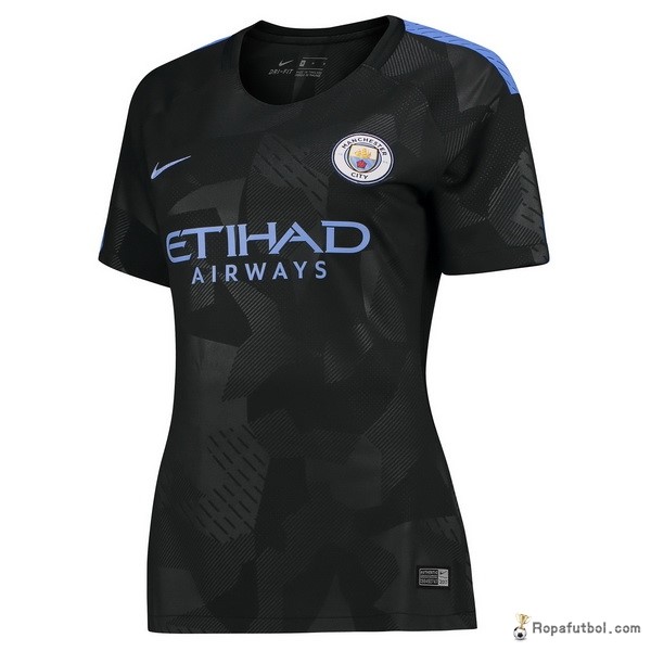 Camiseta Manchester City Replica Tercera Ropa Mujer 2017/18